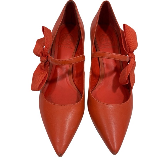 Tory Burch Orange Beverly low heel pumps 7.5 M - Picture 4 of 11